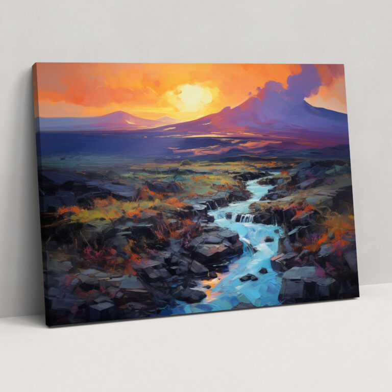 Volcano Canvas Print - Volcano, Volcanic Landscape, Canvas, Home Decoration