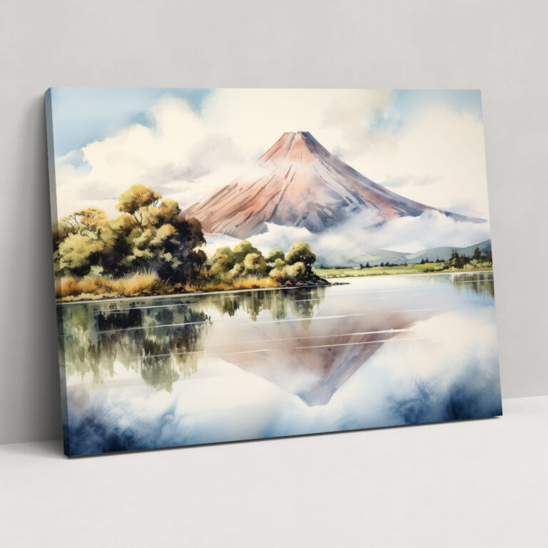 Tranquil Volcano Wall Art - Volcano, Canvas Print, Volcano, Wall Art