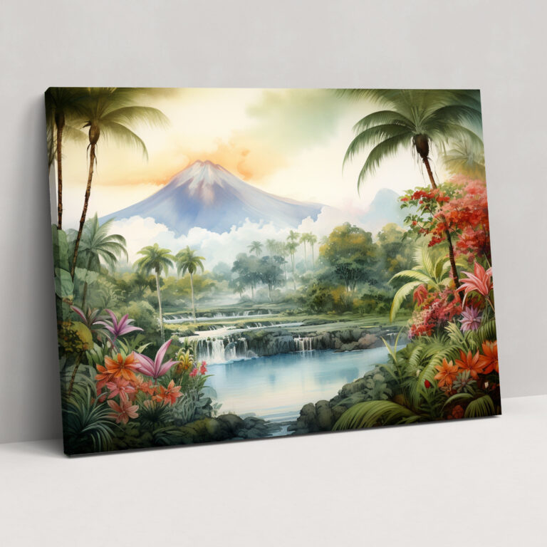Tropical Volcano Wall Art - Volcano, Volcano Canvas Print, Canvas, Canvas Wall Art