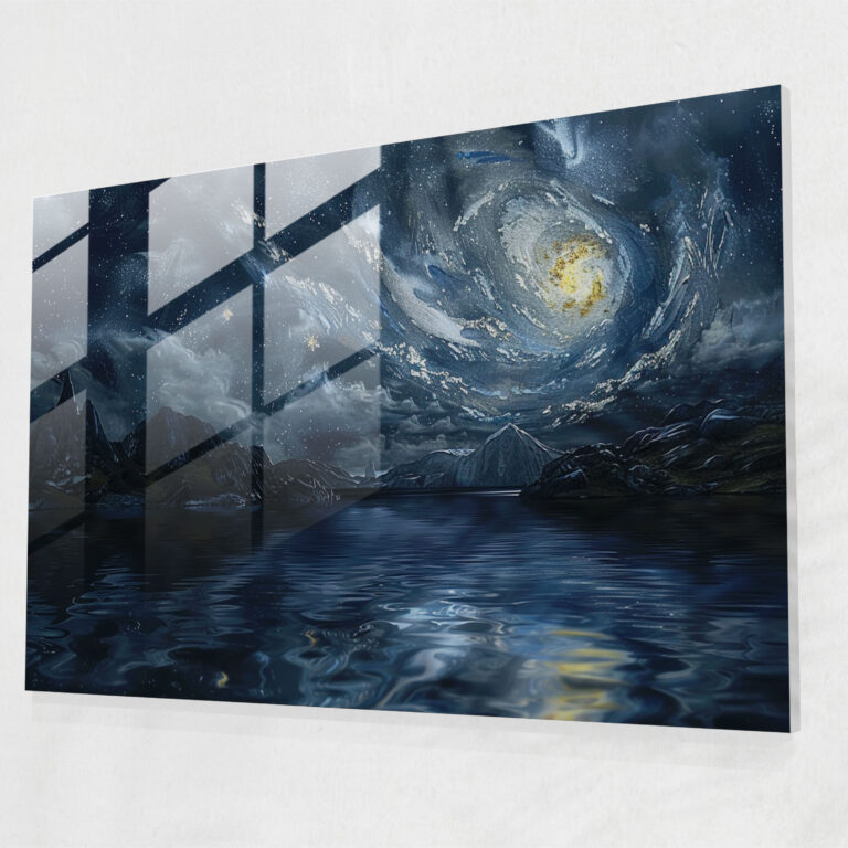 Vincent Van Gogh Glass Print - Starry Night Sky - Vincent Van Gogh, Vincent Van Gogh, Glass Print, Home Decoration