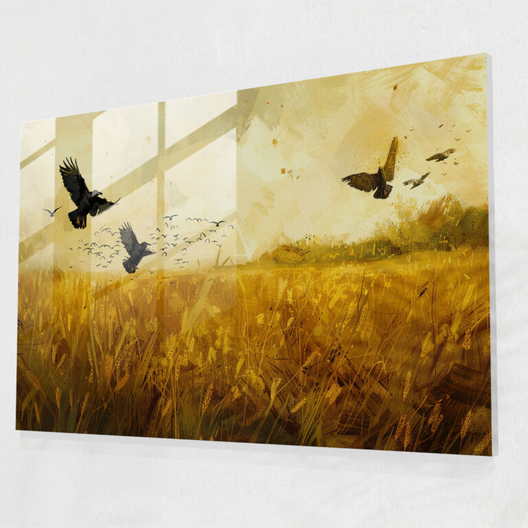 Vincent Van Gogh Glass Print - Wheat Field With Crows - Vincent Van Gogh, Modern Art, Glass Wall Art, Glass Print
