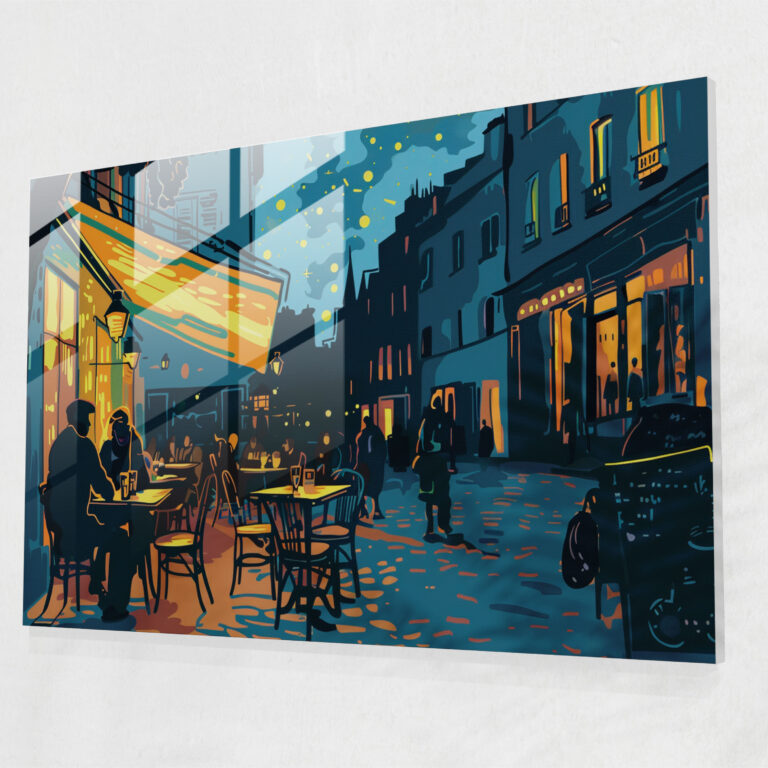 Vincent Van Gogh Wall Decoration - Cafe Terrace At Night - Vincent Van Gogh, Glass Wall Art, Vincent Van Gogh, Glass Art
