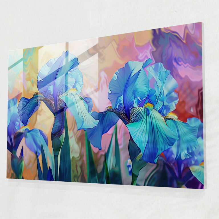 Vincent Van Gogh Wall Decoration - Blooming Irises - Vincent Van Gogh, Glass Print, Wall Decoration, Home Decoration