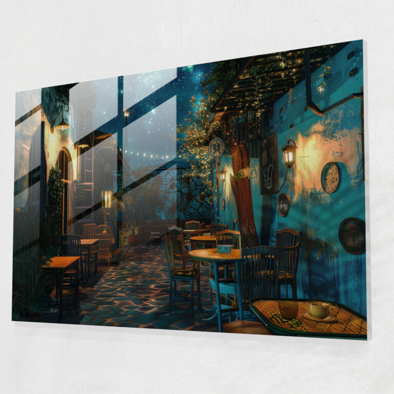 Vincent Van Gogh Wall Decoration - Cafe Terrace Glass Print - Vincent Van Gogh, Glass Print, Glass Art, Vincent Van Gogh