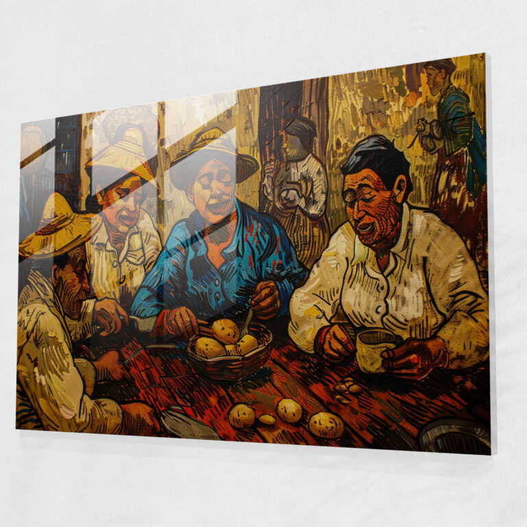 Vincent Van Gogh Wall Decoration - Potato Eaters Glass Print - Vincent Van Gogh, Glass Art, Glass Print, Wall Decoration