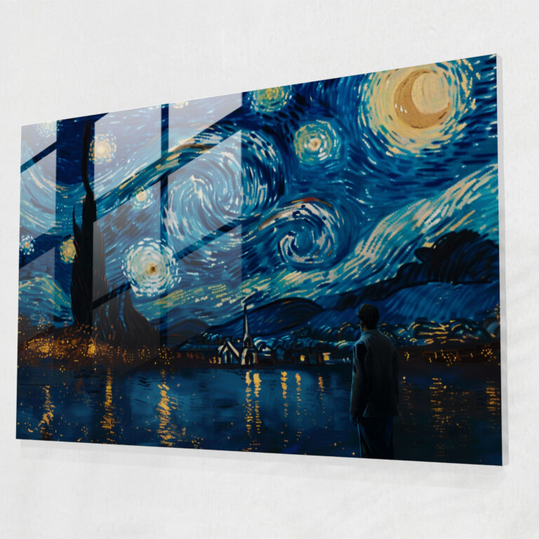 Vincent Van Gogh Wall Decoration - Starry Night - Vincent Van Gogh, Glass Art, Modern Art, Home Decoration