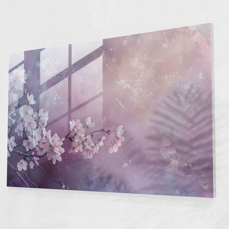 Vincent Van Gogh Glass Print – Delicate Cherry Blossoms - Vincent Van Gogh, Vincent Van Gogh, Cherry Blossoms, Glass Print