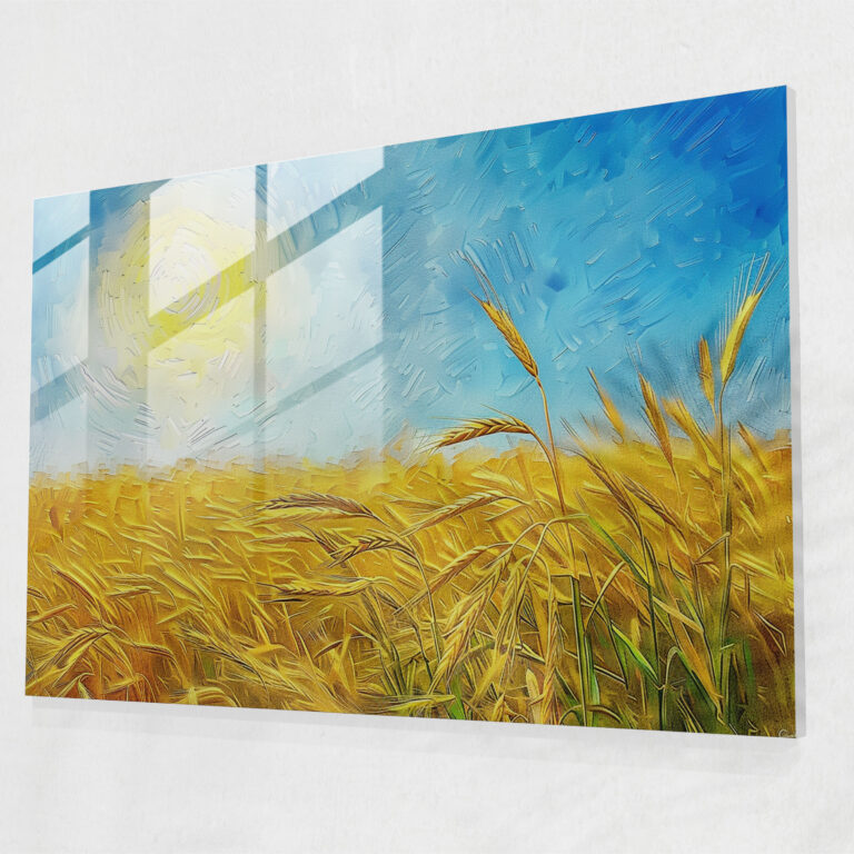 Vincent Van Gogh Glass Print - Wheat Field - Vincent Van Gogh, Modern Art, Home Decoration, Vincent Van Gogh