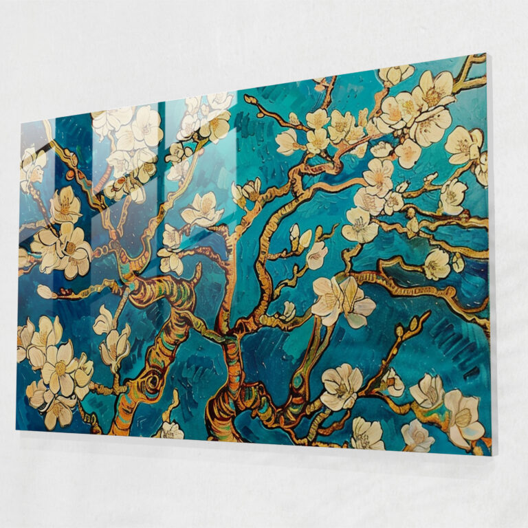 Vincent Van Gogh Glass Print - Blossoming Almond Tree Wall Decoration - Vincent Van Gogh, Glass Print, Modern Art, Vincent Van Gogh