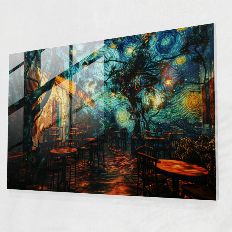 Café Terrace Glass Wall Art Home Decoration - Vincent Van Gogh, Glass Wall Art, Home Decoration, Modern Art