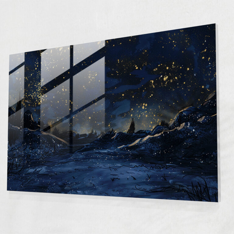 Vincent Van Gogh Glass Print - Starry Night Sky - Vincent Van Gogh, Glass Art, Vincent Van Gogh, Glass Wall Art