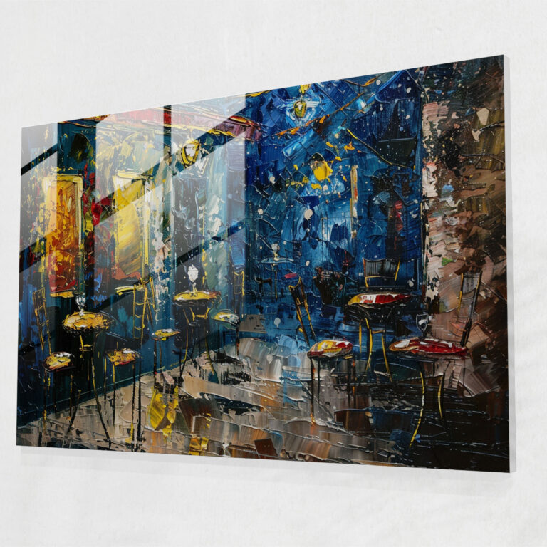Cafe Terrace At Night Glass Print - Vincent Van Gogh, Vincent Van Gogh, Home Decoration, Wall Decoration
