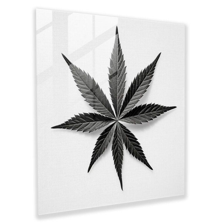 Serenity Of Weed Glass Print - Weed, Modern Art, Glass Wall Art, Serenity Of Weed