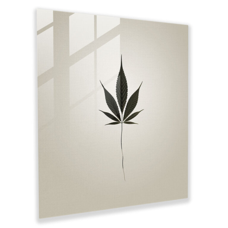 Weed Serenity - Glass Print - Weed, Modern Minimalism, Home Decoration, Tranquility