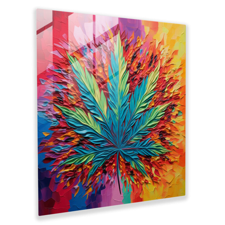 Weed Dreams Glass Print - Weed, Weed, Glass Wall Art, Home Decoration