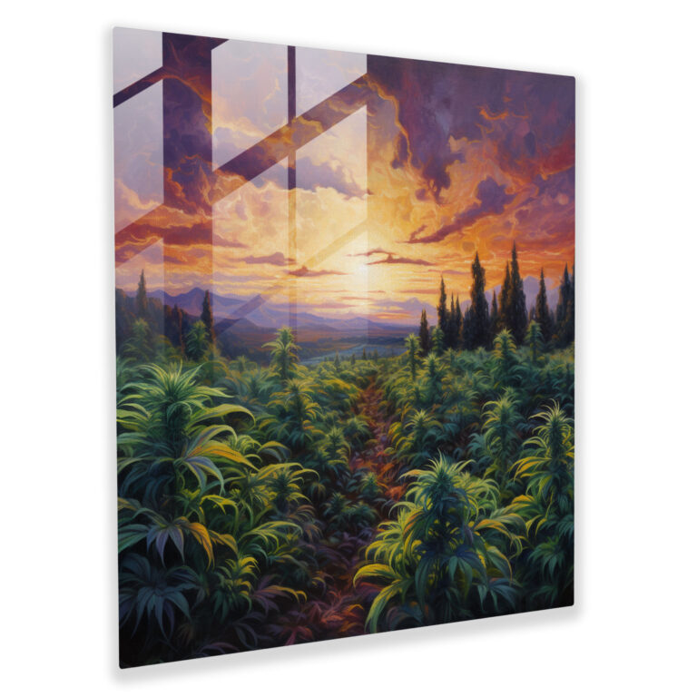 Weed Serenity Glass Print - Weed, Glass Art, Home Decoration, Tranquil Scene