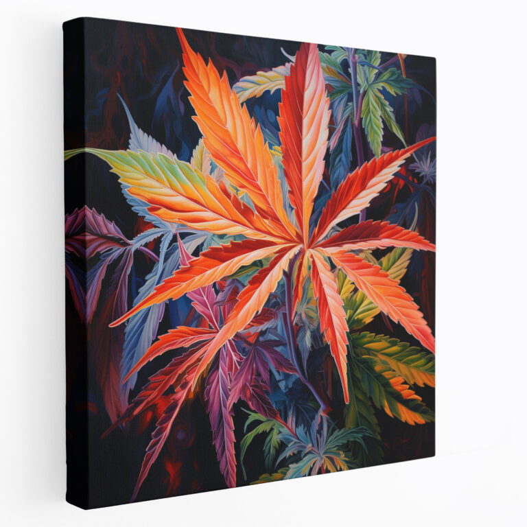 Weed Wall Art - Cannabis Leaf - Weed, Home Decoration, Canvas Print, Cannabis Leaf