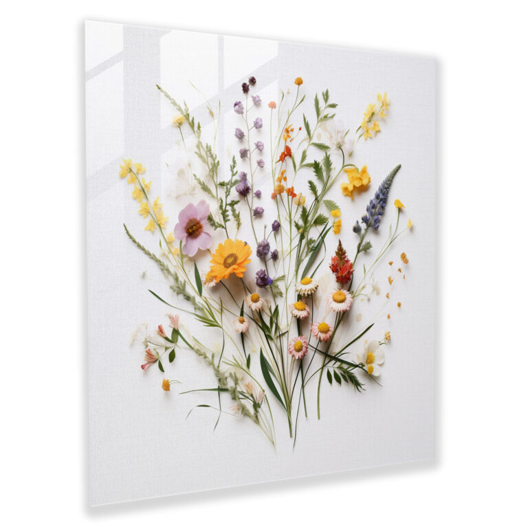 Wildflower Minimal Glass Print - Wildflower, Glass Print, Glass Art, Wildflower