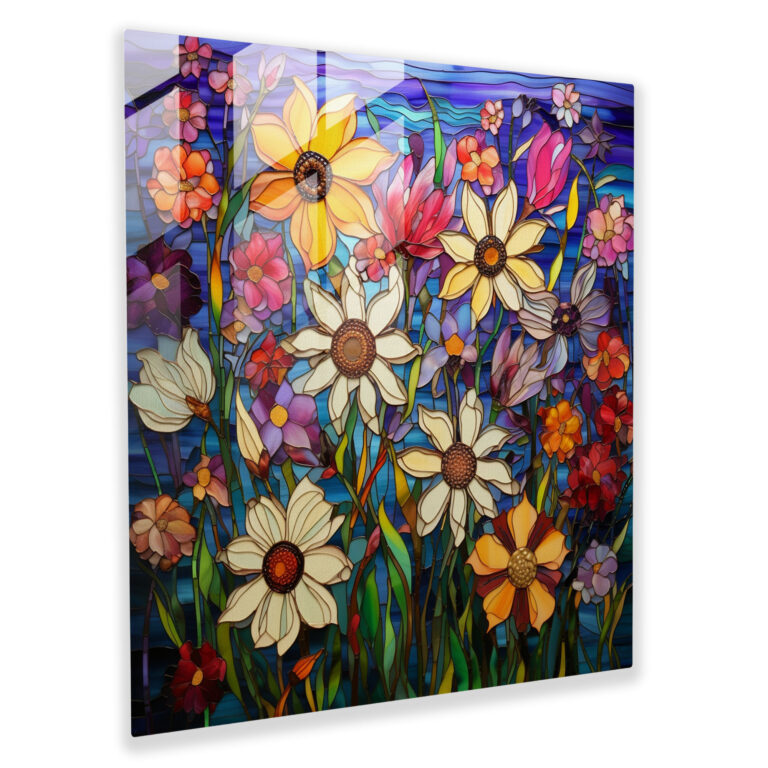 Wildflower Symphony Glass Print - Wildflower, Wildflower, Wall Decoration, Glass Wall Art