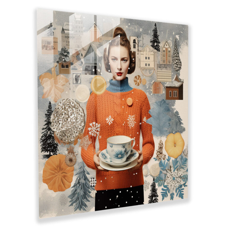 Winter Delights Glass Print - Winter, Glass Wall Art, Glass Art, Home Decoration