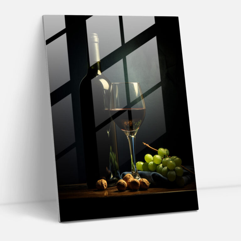 Wine Glass Print - Dark And Mysterious - Wall Decoration - Wine, Wine, Glass Art, Curiosity