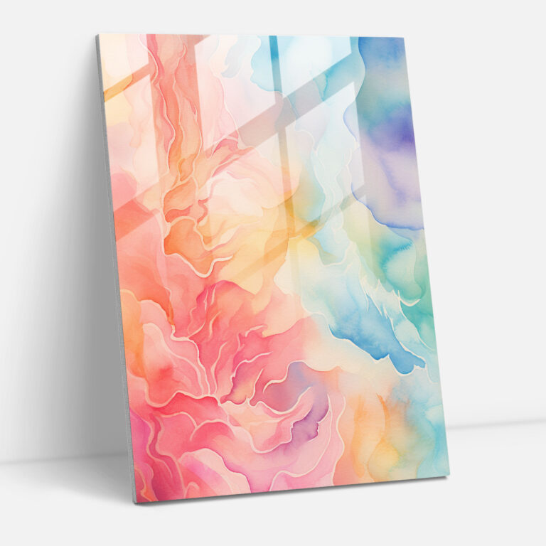 Wine Glass Print - Colorful Abstract Glass Wall Art - Wine, Modern Art, Abstract, Wall Decoration