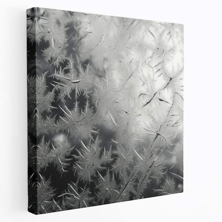 Winter Frost Wall Art - Winter, Frost On Windowpane, Intricate Details, Wall Art