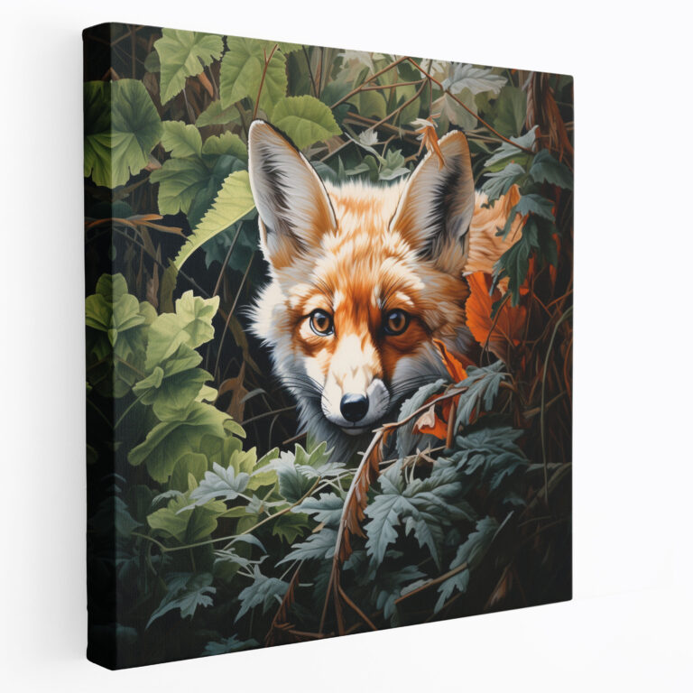 Wildlife Canvas Print - Photorealistic Fox Wall Art - Wildlife, Canvas Wall Art, Wildlife, Fox