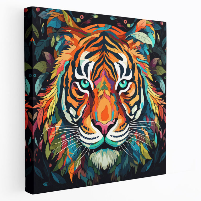 Wildlife Canvas Wall Art - Stylized Tiger - Wildlife, Stylized Tiger, Wildlife, Canvas