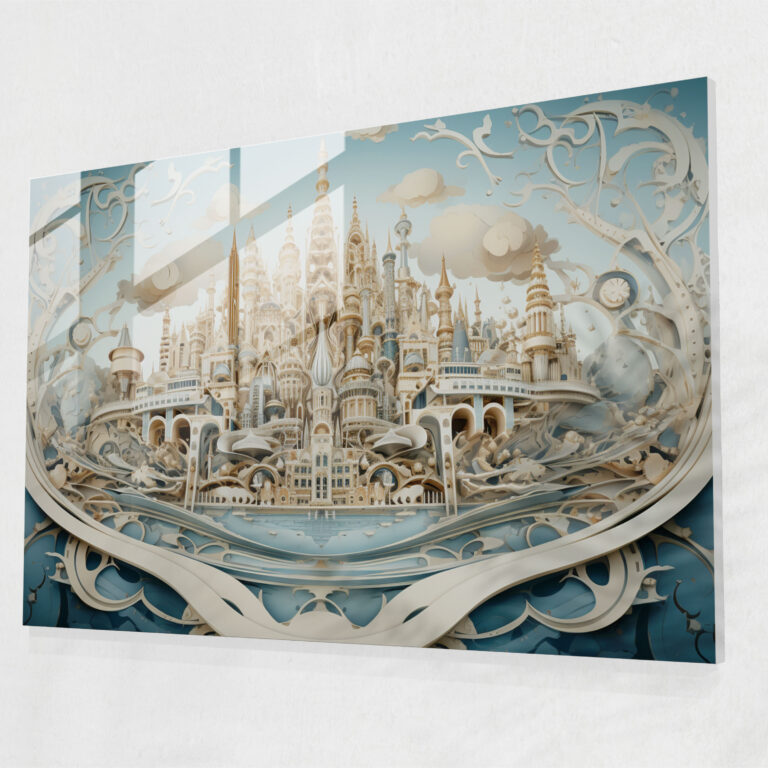 [World Map] Glass Wall Art - World Map 2, Glass Print, Intricate Patterns, Glass Wall Art