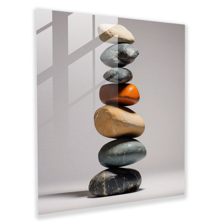 Zen Balance Glass Print - Zen, Wall Decoration, Harmony, Zen