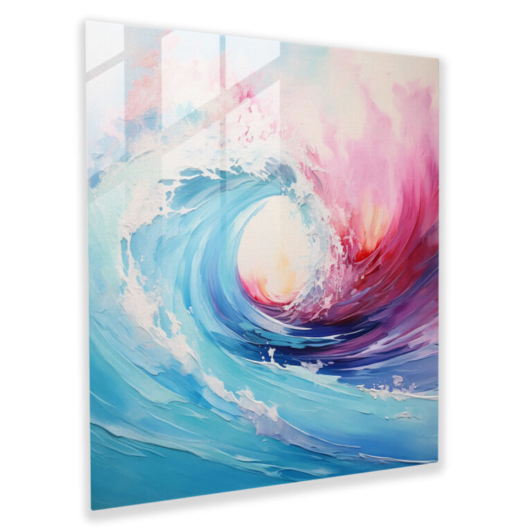 Zen Waves Glass Print - Zen, Mindfulness, Glass Wall Art, Glass Print