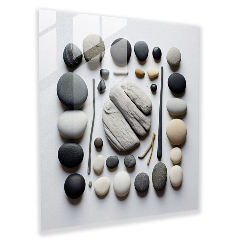 Zen Rock Garden Glass Print - Zen, Glass Print, Zen, Glass Wall Art