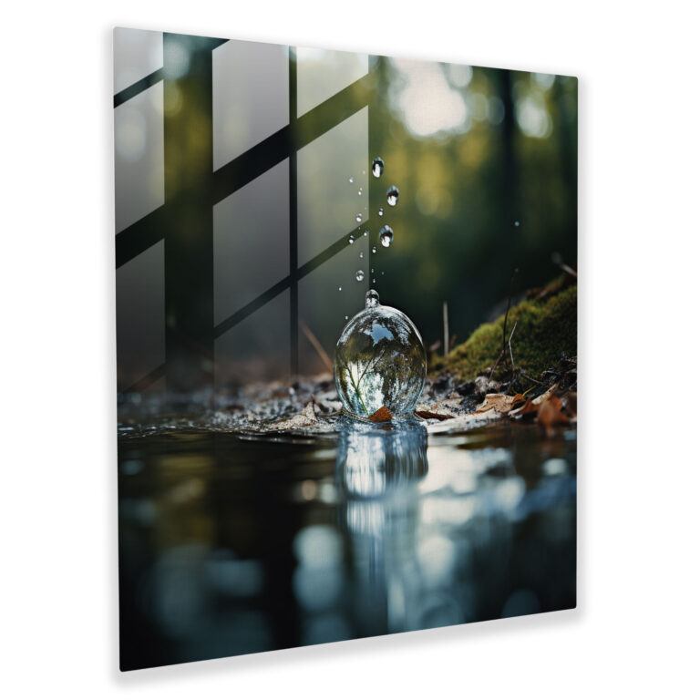 Zen Reflections Glass Print - Zen, Calmness, Wall Decoration, Glass Wall Art