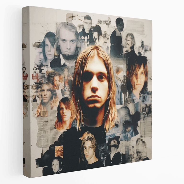 Grunge Rönesans Albüm Kapakları Koleksiyonu Kanvas Tablo Baskı