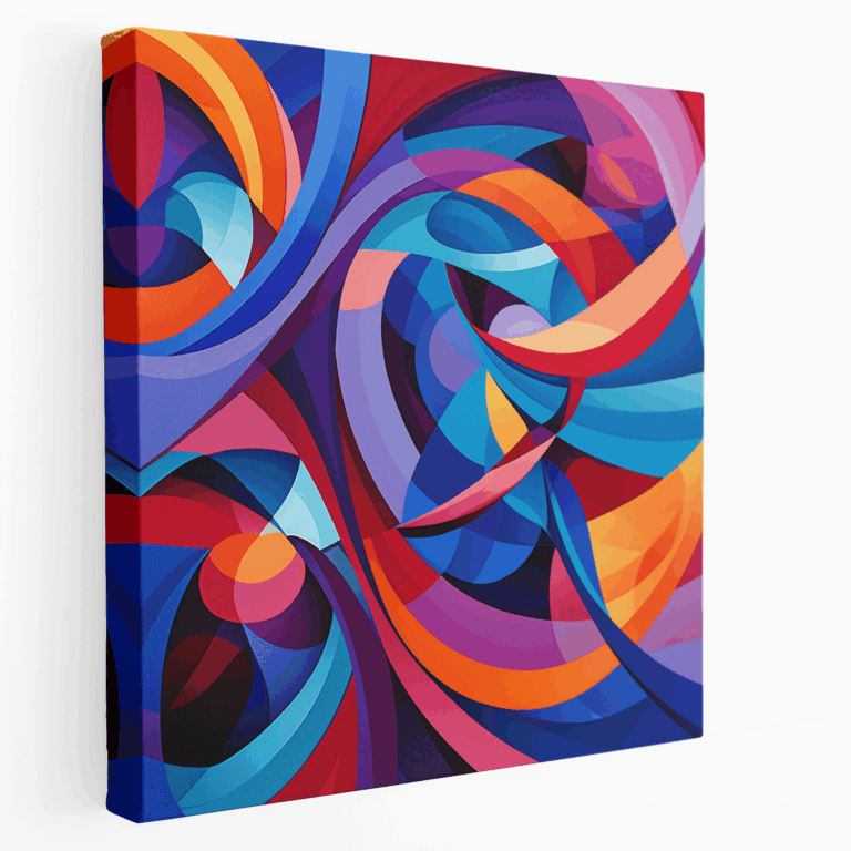 Modern Geometrik Desenli Dinamik Uyum Kanvas Tablo
