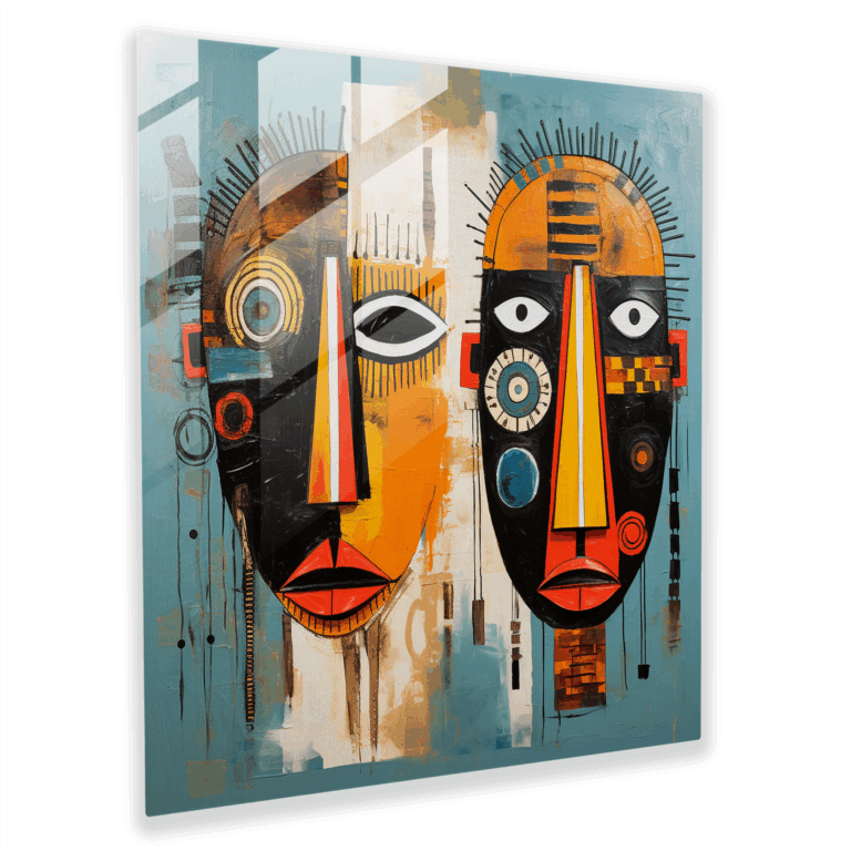 Tribal Fusion Glass Print - İfade Dolu Ev Dekoru