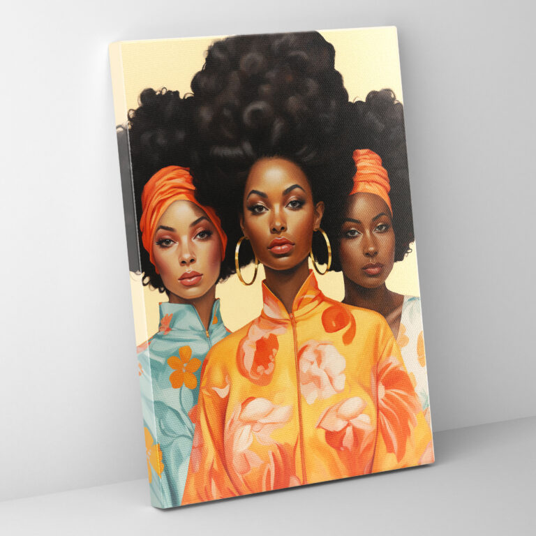 Afro Güzellik Duvar Sanatı - Çeşitlilik Temalı Kadınlar Duvar Sanatı