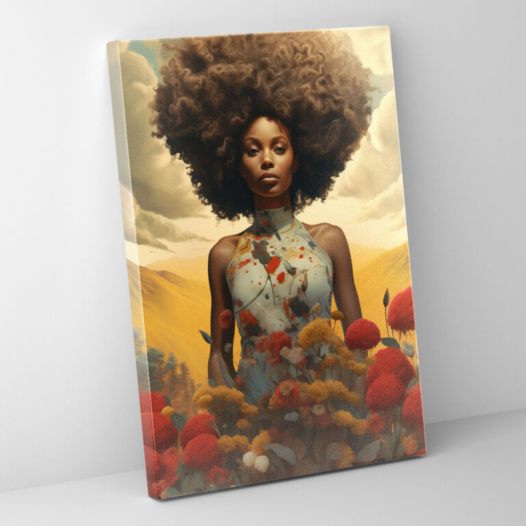 Afro Doğa Duvar Sanatı - Duvar Dekorasyonu Ev Dekorasyonu Kanvas Tablo Sanatı