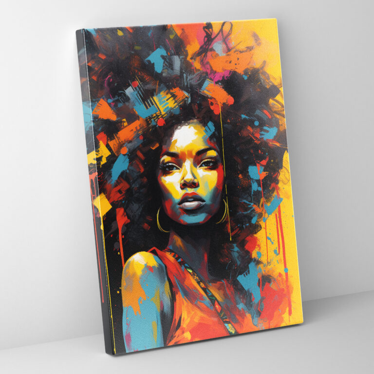 Afro Graffiti Kanvas Tablo - Canlı Renkler ve Graffiti Tarzı