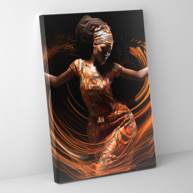 Afro Dans Kanvas Tablo - Duvar Sanatı Dinamik Sanat Eseri Kanvas
