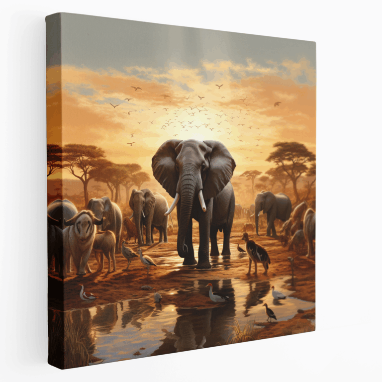 Serengeti Buluşması Kanvas Tablo