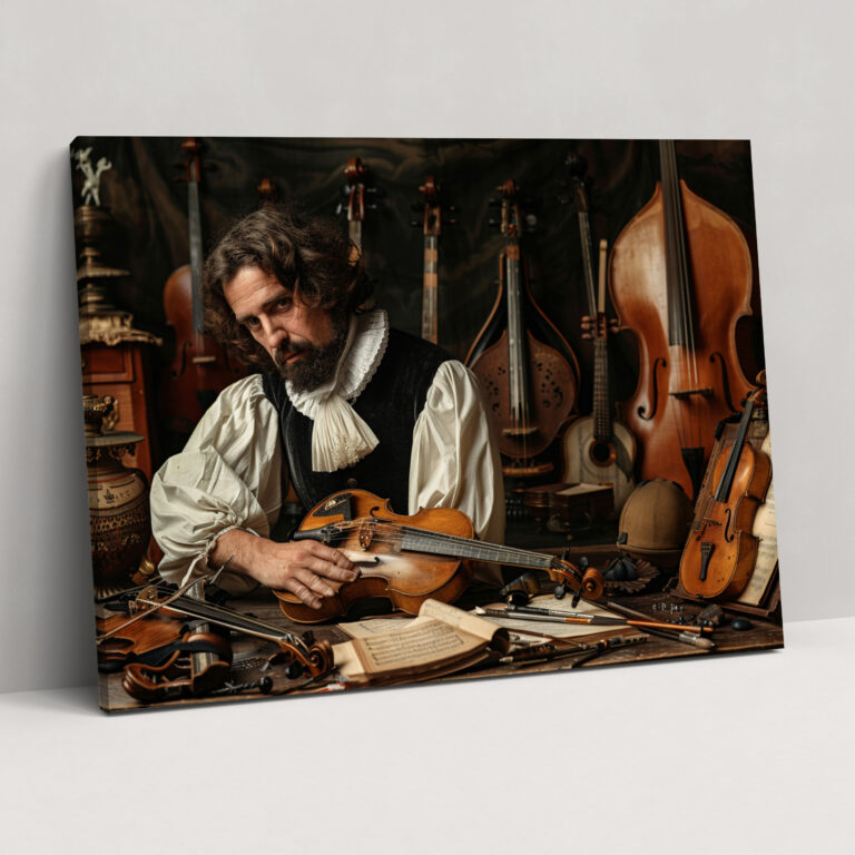 Caravaggio Tarzı Müzisyen Portresi Duvar Sanatı - Duvar Dekorasyonu Kanvas Tablo
