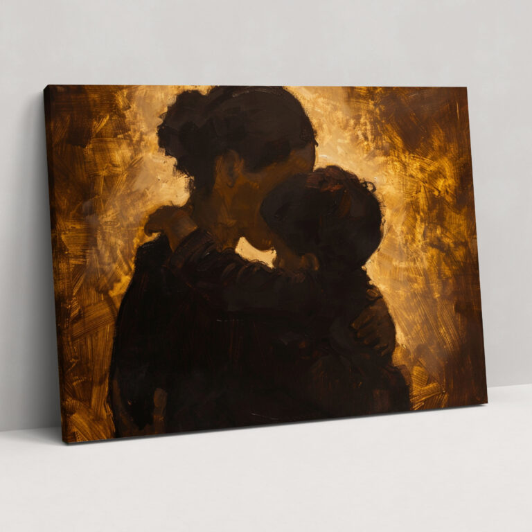 Kanvas Tablo - Caravaggio Tarzı Anne ve Çocuk Tablosu - Duvar Sanatı