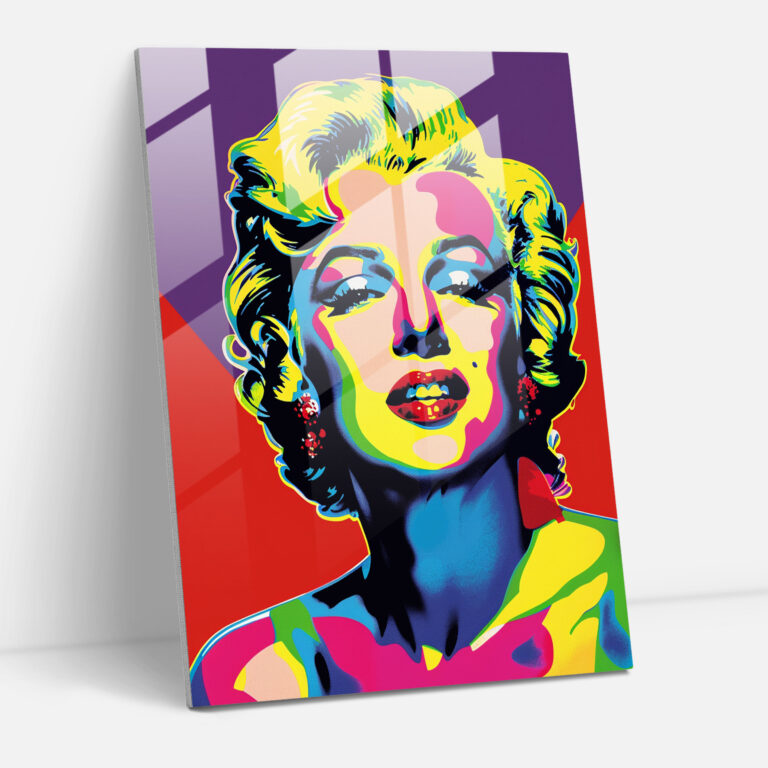 Andy Warhol Cam Tablo Marilyn Monroe - Pop Art Canlı Renkler