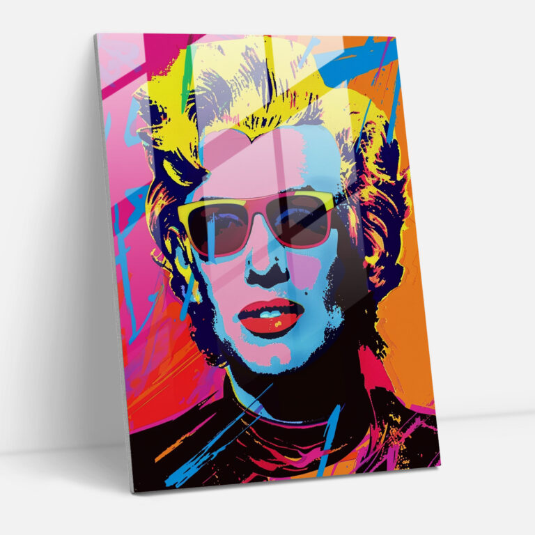 Andy Warhol Duvar Dekorasyonu Cam Tablo - Modern Sanat
