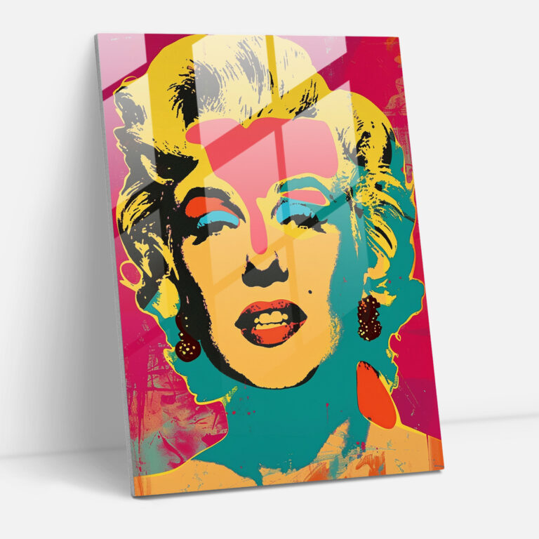 Andy Warhol Ünlü Cam Duvar Sanatı - Modern Sanat Cam Duvar Sanatı