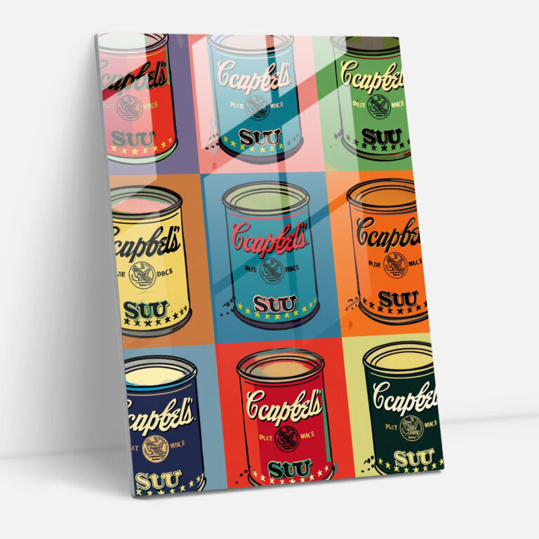 Andy Warhol Duvar Dekorasyonu - Cam Tablo Modern Sanat Duvar Sanatı