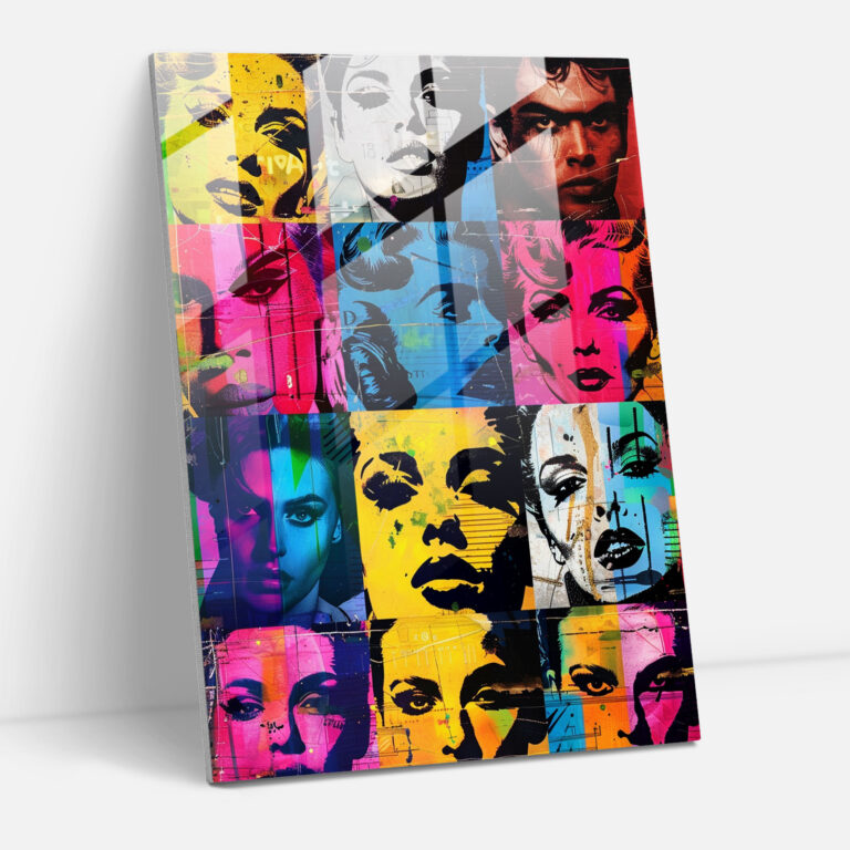 Andy Warhol Cam Tablo Sanatı - Duvar Dekorasyonu