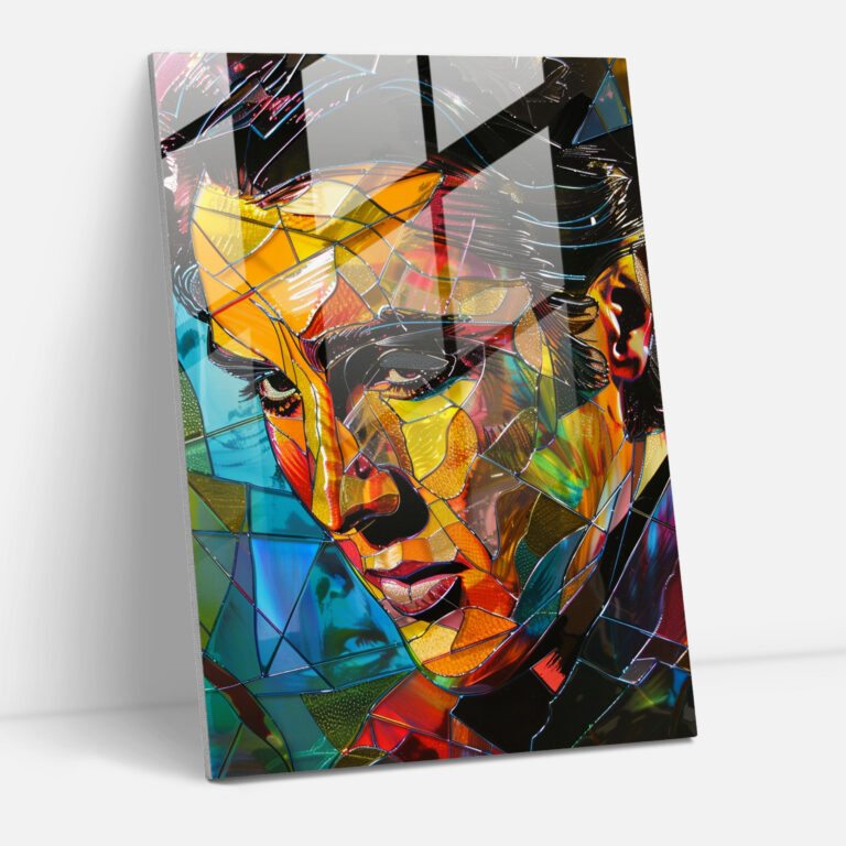 Andy Warhol Cam Tablo Elvis Presley Portresi - Ev Dekorasyonu için Andy Warhol Cam Tablo